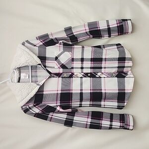 Button-up Hooded Sweatshirt